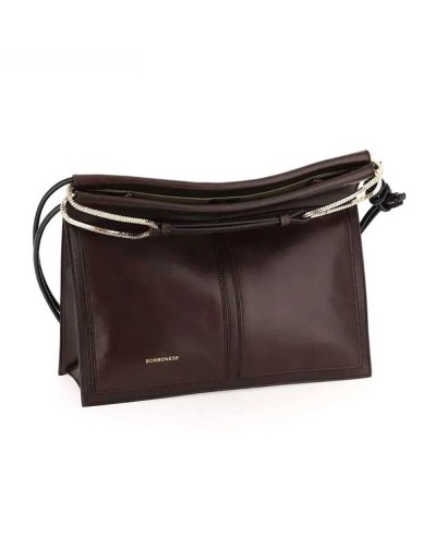 BORBONESE Bag CENTERFOLD Female Leather Brown- 923856-AB4-211