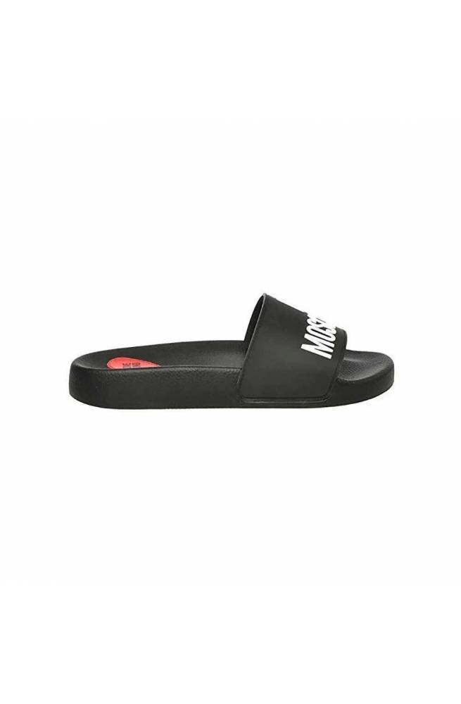 LOVE MOSCHINO Ciabatta donna nera/bianca | Quellogiusto Shop online