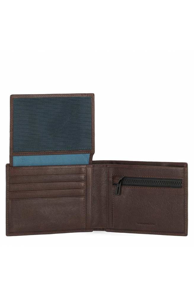 PIQUADRO Wallet Harper Leather Brown RFID - PU5761APR-TM