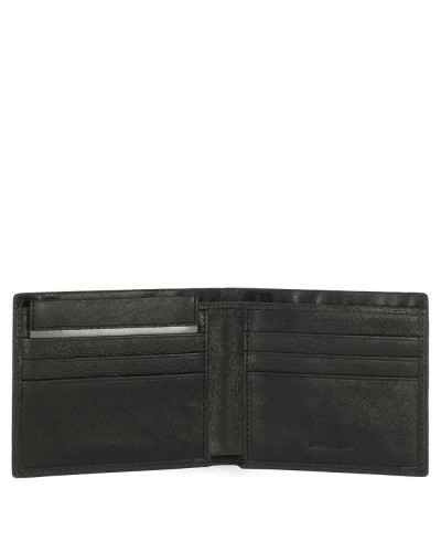PIQUADRO Geldbörse Harper Herren Leder Schwarz - PU3891APR-N