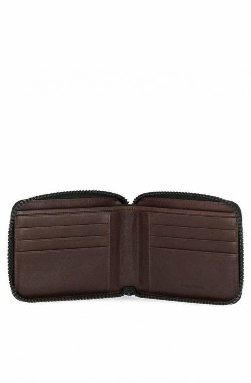 PIQUADRO Wallet Harper Male Leather Zipper Brown - PU5762APR-TM