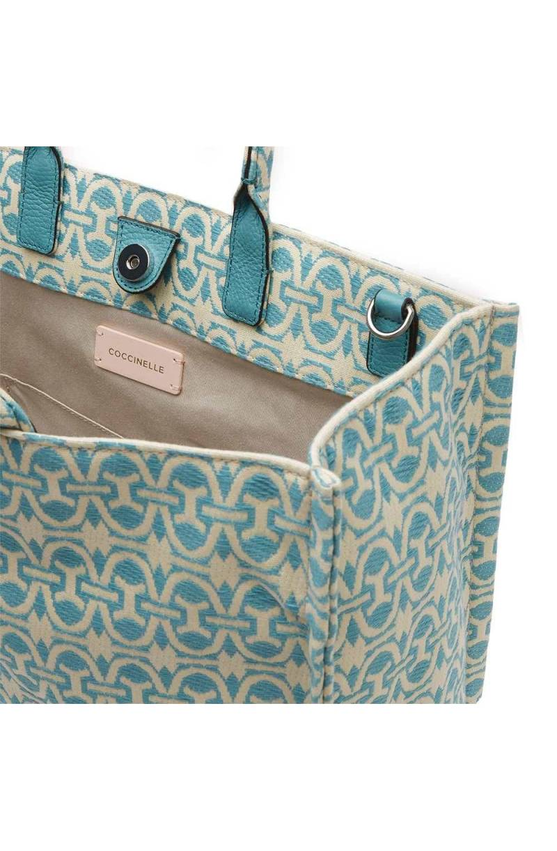 Borsa COCCINELLE Never Without Donna Shopper Tessuto-pelle Multicolore -  E1LBD180101566 - PoppinsBags