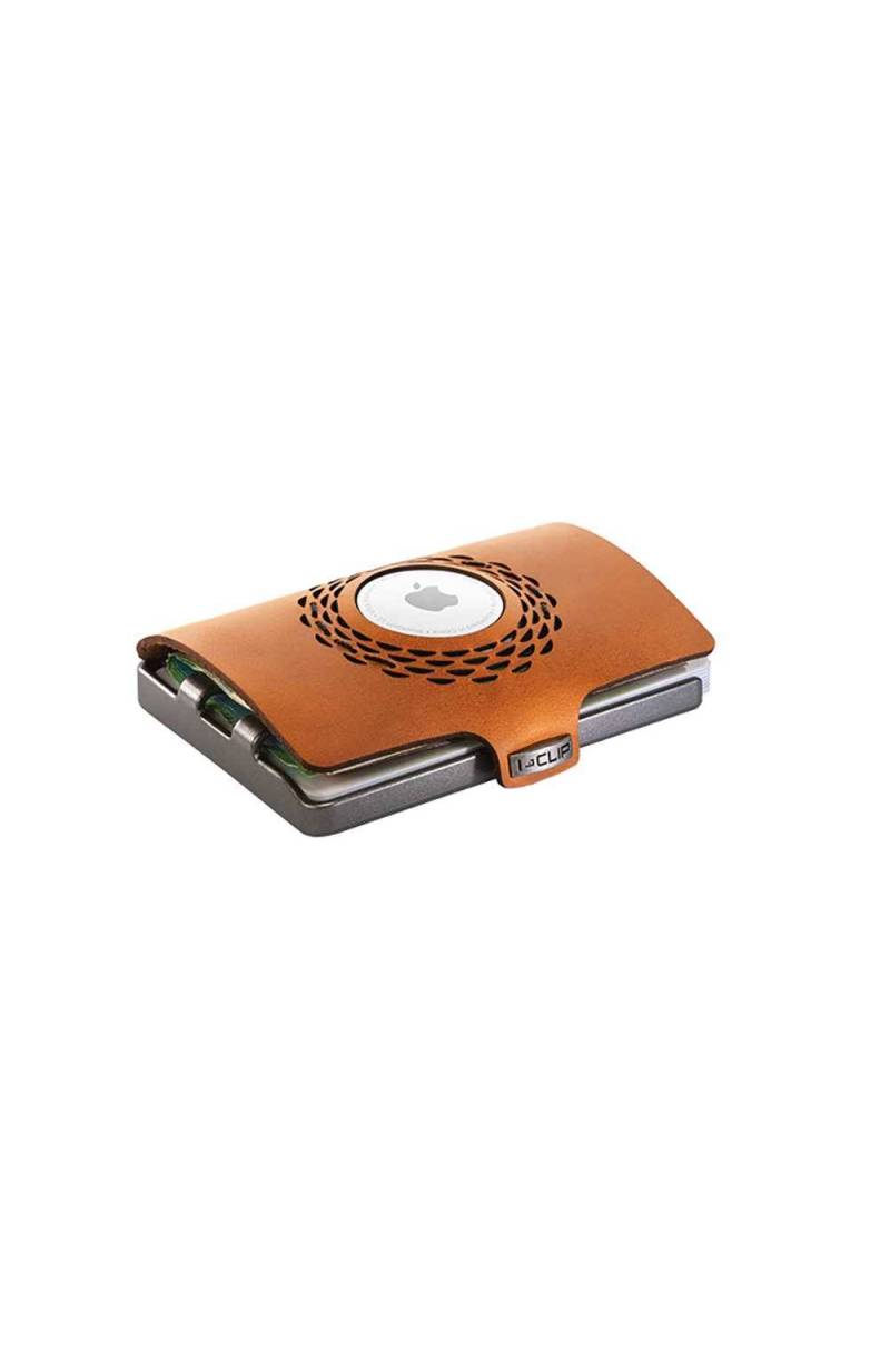 Portacarte I-CLIP Silver Radio Impact Marrone - IC-APPLEDES - PoppinsBags