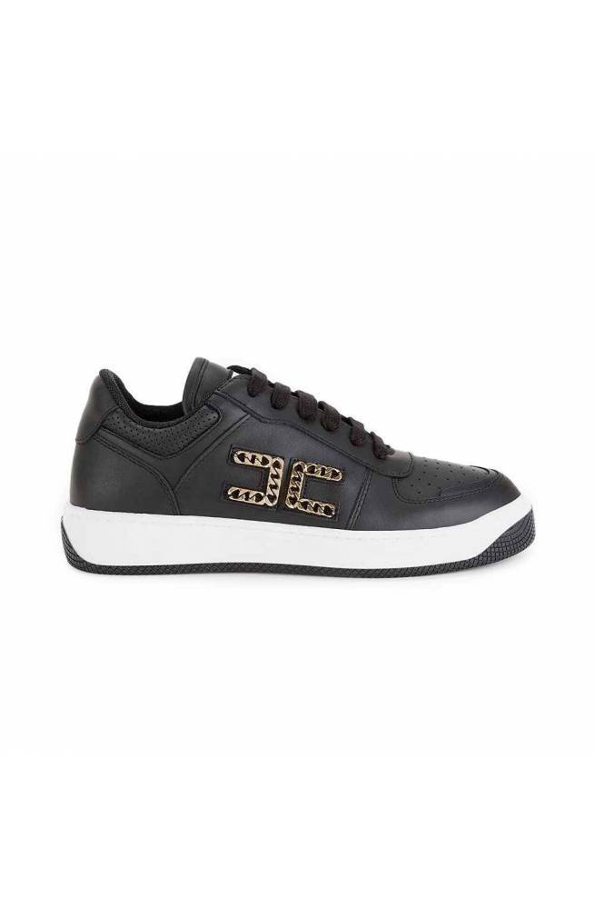 ELISABETTA FRANCHI Shoes Sneakers Female Leather Black -  SA-59H-21E2-V260-40 - PoppinsBags