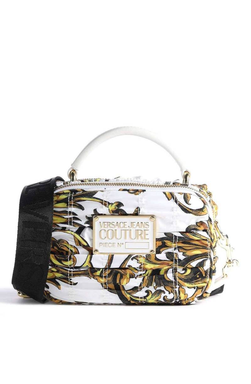 Borsa a tracolla regalia bianco oro da donna con stampa barocca firmata  versace jeans couture - VERSACE JEANS COUTURE - Pavidas