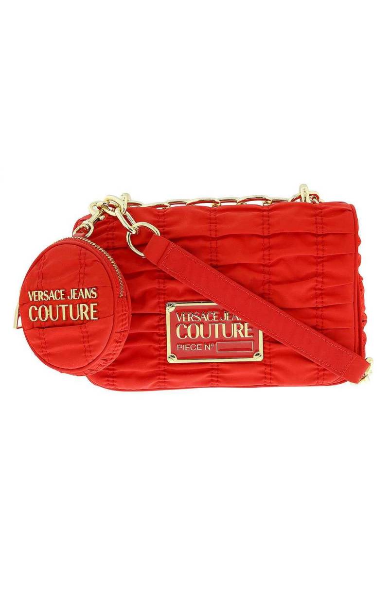 Borsa a spalla rossa con dettagli Baroque | VERSACE JEANS COUTURE