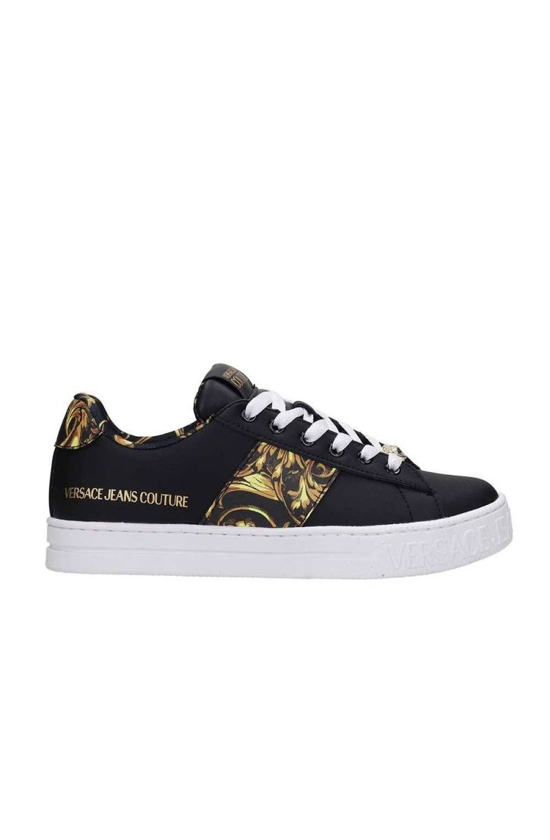 Scarpe VERSACE JEANS COUTURE Sneakers Donna Pelle Nero -  72VA3SKAZP016G89-39 - PoppinsBags