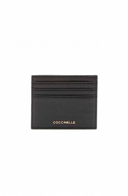 COCCINELLE Kreditkarteninhaber METALLIC SOFT Damen Leder Schwarz - E2MW5129501001