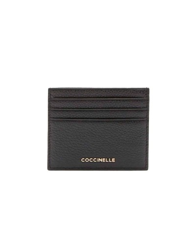 COCCINELLE Kreditkarteninhaber METALLIC SOFT Damen Leder Schwarz - E2MW5129501001