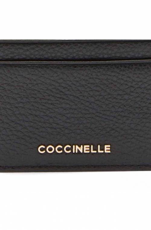 COCCINELLE Kreditkarteninhaber METALLIC SOFT Damen Leder Schwarz - E2MW5129501001