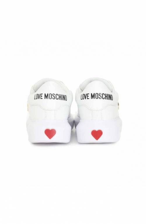 LOVE MOSCHINO Shoes Sneakers Female Leather White - JA15204G1FIA0100-40