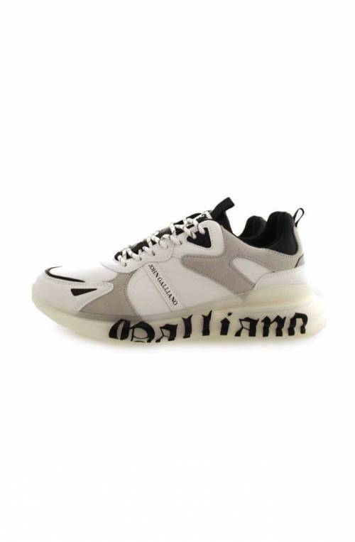 JOHN GALLIANO Shoes Sneakers Male White black 40 - 15602-CP-A-40