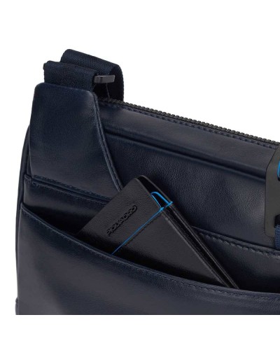 PIQUADRO Bolsa Blue Square Bandolera Cuero Azul - CA5943B2V-BLU
