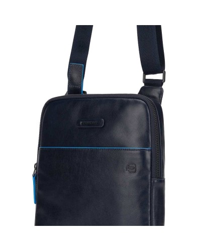 PIQUADRO Bolsa Blue Square Bandolera Cuero Azul - CA5943B2V-BLU