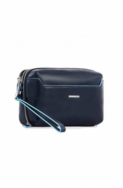 PIQUADRO Bag BLUE SQUARE Unisex Clutches Leather Blue - AC5940B2R-BLU2