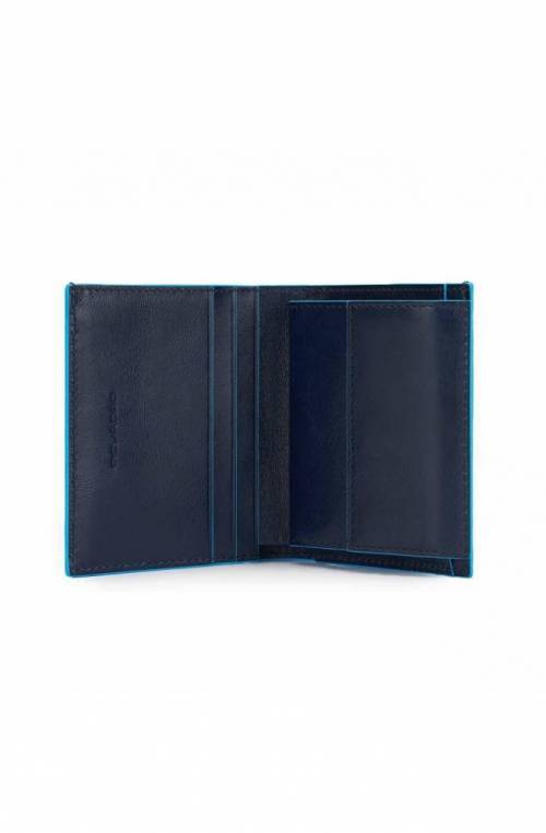 PIQUADRO Wallet blue square Male Leather Blue - PU5963B2R-BLU2