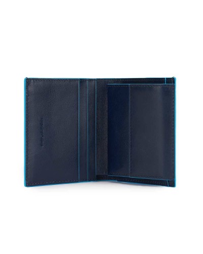 PIQUADRO Wallet blue square Male Leather Blue - PU5963B2R-BLU2