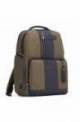 PIQUADRO Backpack Brief 2 Male leather and fabric Green - CA4532BR2-VMN