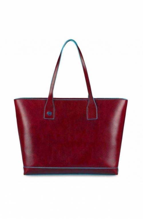 PIQUADRO Bag Blue Square Female Tote Leather red - BD3336B2-R