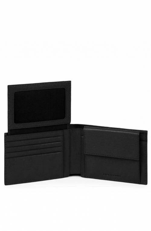 PIQUADRO Geldbörse Black Square Herren Leder Schwarz - PU1392B3R-N