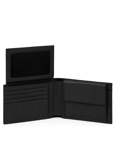 PIQUADRO Cartera Black Square Hombre Cuero Negro - PU1392B3R-N