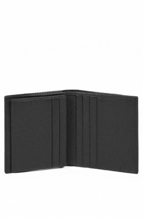 PIQUADRO Wallet P16 Male leather and fabric Black - PP1518P16-CHEVN