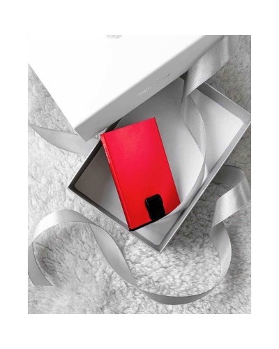 SAMSONITE Credit card case Alu Fit Unisex Alluminium red RFID - KB9-00201
