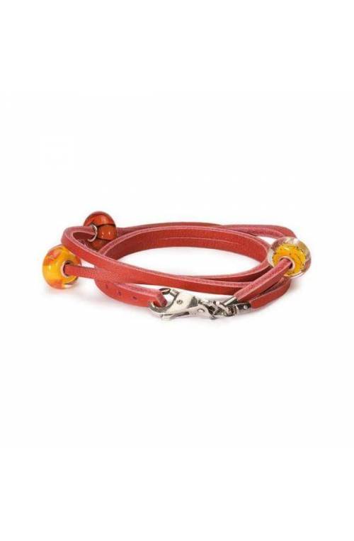 Trollbeads Leather Bracelet/Necklace, Red cm 45 (L510545)