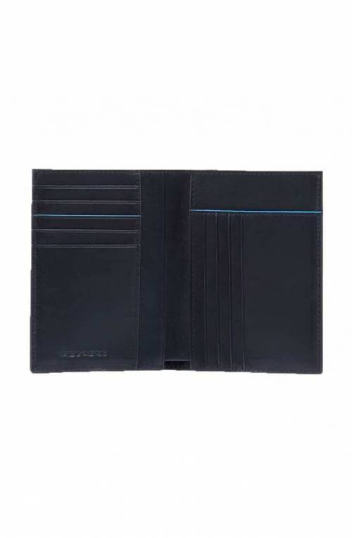 PIQUADRO Wallet B2 Revamp Male Leather Blue - PU1393B2VR-BLU