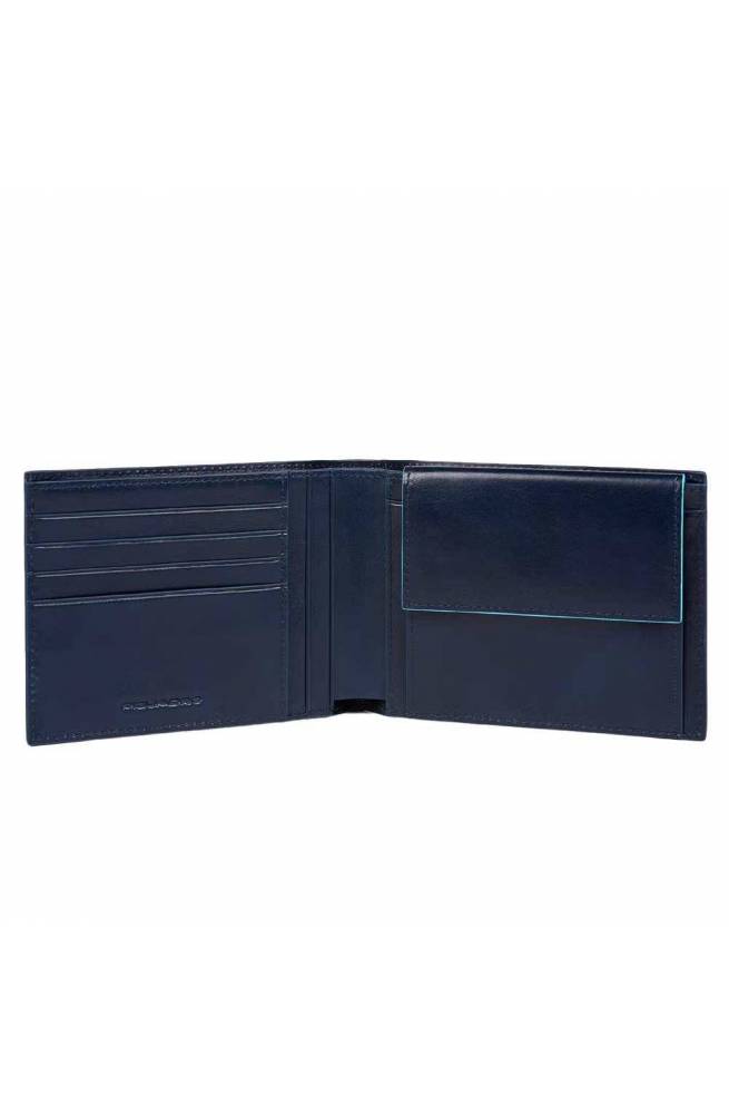 PIQUADRO Wallet B2 Revamp Male Leather Blue - PU257B2VR-BLU