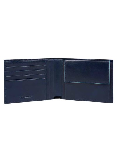 PIQUADRO Wallet B2 Revamp Male Leather Blue - PU257B2VR-BLU