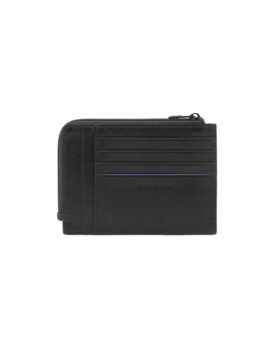PIQUADRO Zip coin B2 Revamp Male Leather Black - PU1243B2VR-N