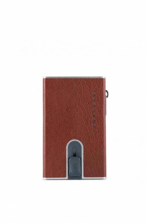 PIQUADRO Cardholder Black Square Brown Leather - PP5585B3R-CU
