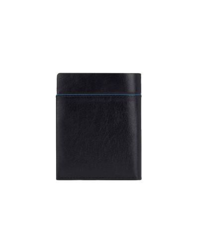 PIQUADRO Wallet Blue Square Male Leather Black - PP4249B2V-N