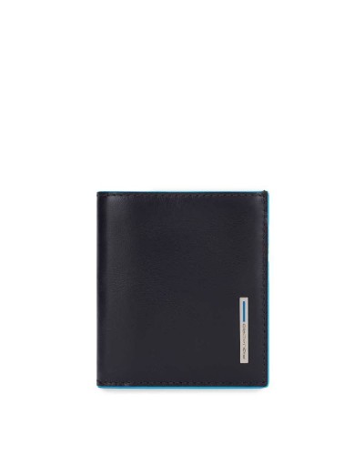 PIQUADRO Wallet blue square Male Leather Black PU5963B2R-N