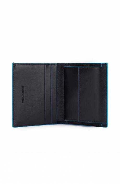 PIQUADRO Wallet blue square Male Leather Black PU5963B2R-N