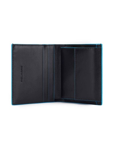 PIQUADRO Wallet blue square Male Leather Black PU5963B2R-N
