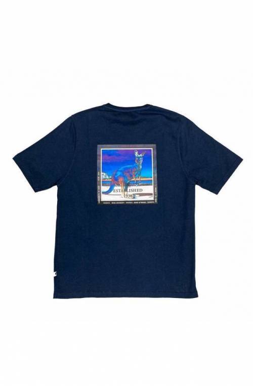 KANGOL T-shirt TEE ESTABLISHED Male M Blue - KAS23-TSH13-139-M