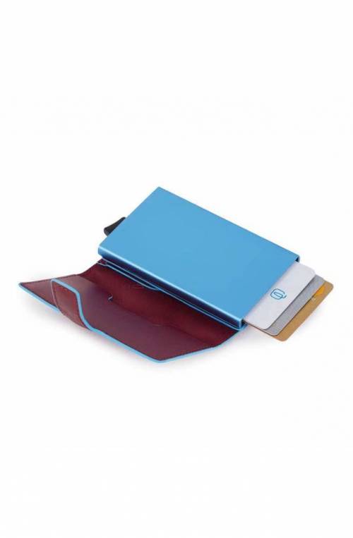 PIQUADRO Titular de la tarjeta blue square rojo Piel - PP5649B2BLR-R