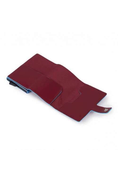 PIQUADRO Titular de la tarjeta blue square rojo Piel - PP5649B2BLR-R