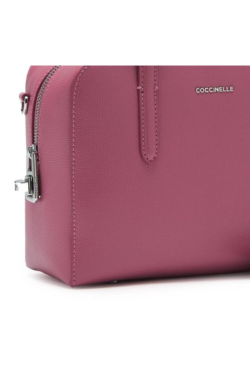 COCCINELLE Bag Swap Textured Smal PULP PINKl Female Boston bag Leather -  E1P8G180201V48 - PoppinsBags