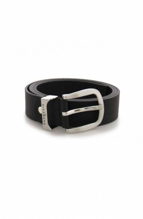 JOHN RICHMOND Belt Male Leather Adjustable Black - JR-C43-BLACK-115